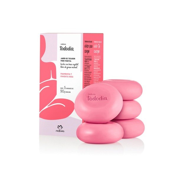 Producto - Caja de Jabones en Barra "Frambuesa y Pimienta Rosa" - Natura Tododia