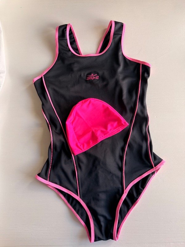 Producto - Enteriza deportiva Ibiza - Negro con fucsia
