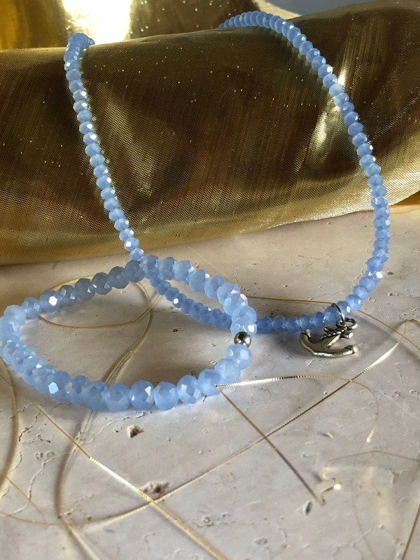 Producto - Promo collar con dije y pulsera celeste