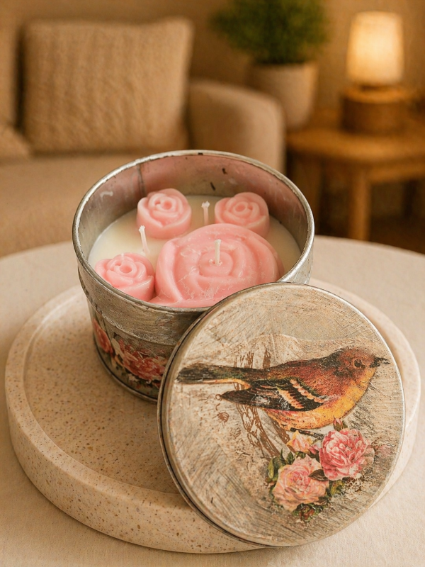 Producto - VELA ROSAS EN LATA