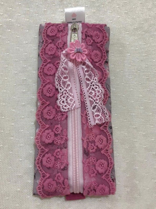 Producto - Cartuchera para Agenda/Cuaderno/Libro "ROSAL DEL JARDÍN"