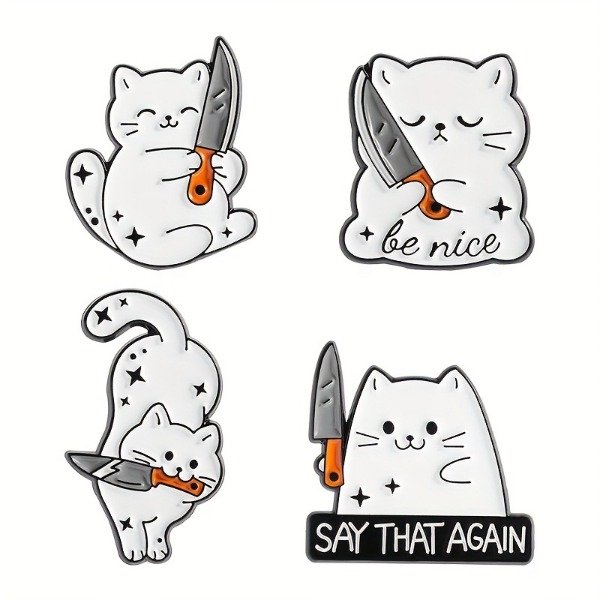 Producto - Prendedor Metálico Gatito Kill Knife
