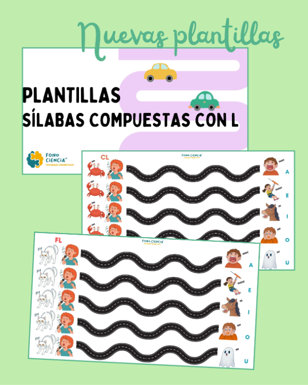 Producto - nuevas PLANTILLAS SÍLABAS COMPUESTAS CON L