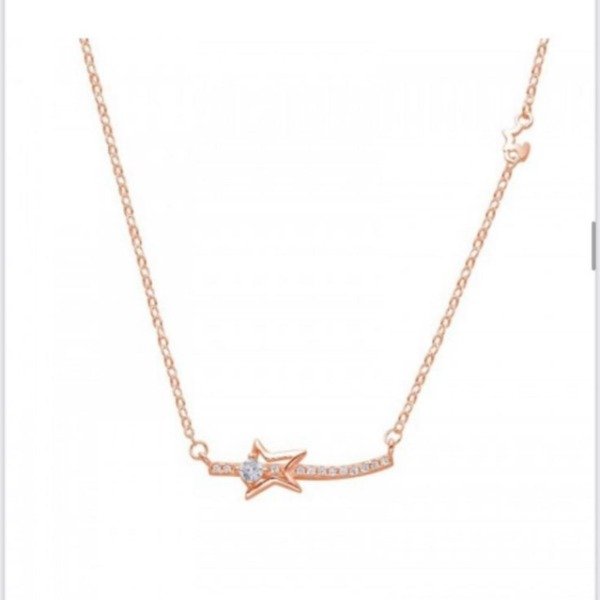 Producto - Conjunto estrella con stras rose plata 925
