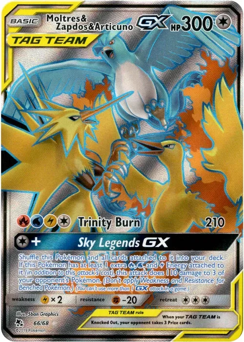 Producto - Moltres Zapdos Articuno Tag Team GX Full Art - 66/68 - Hidden Fates - Holo