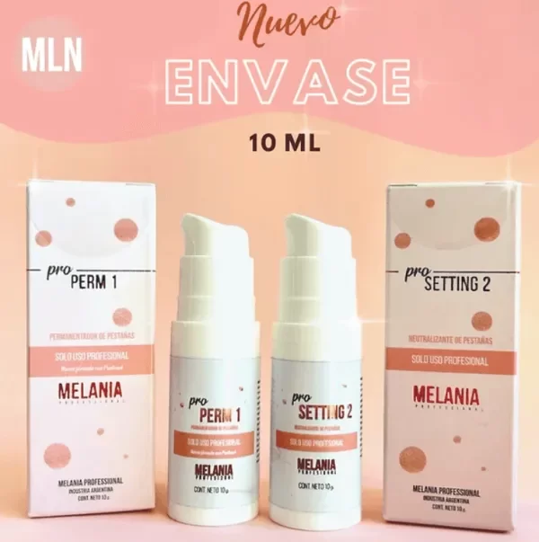 Producto - Kit de Lifting de Pestañas Pro Perm 1 + Pro Setting 2 - Melania 10ml.
