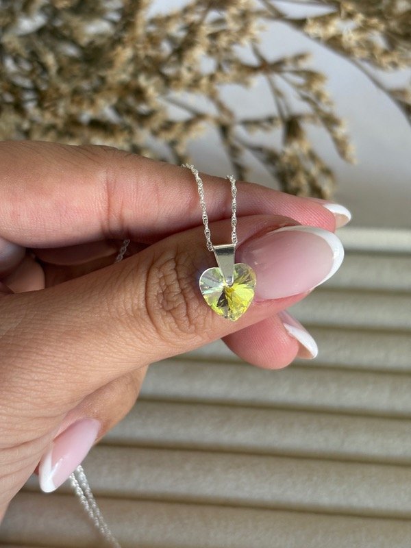 Producto - Conjunto corazón Swarovski tornasolado