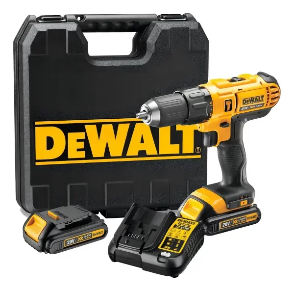 Producto - Taladro y Destornillador Dewalt modelo DCD776C2 inalámbrico percutor 20V 2Bat