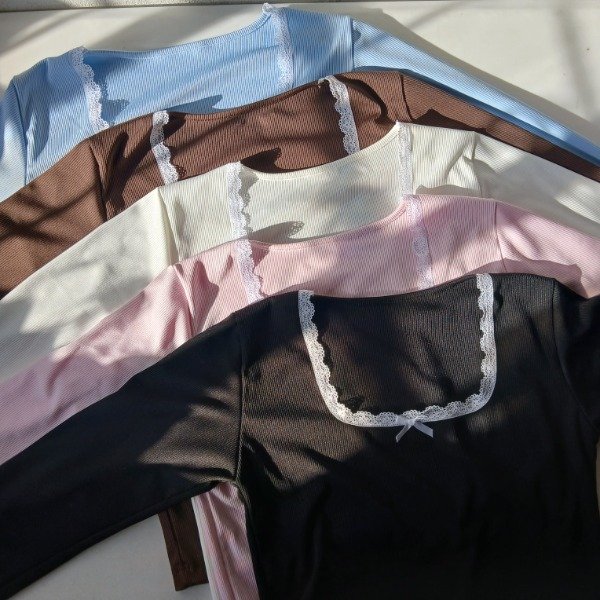 Producto - Remera manga larga puntilla