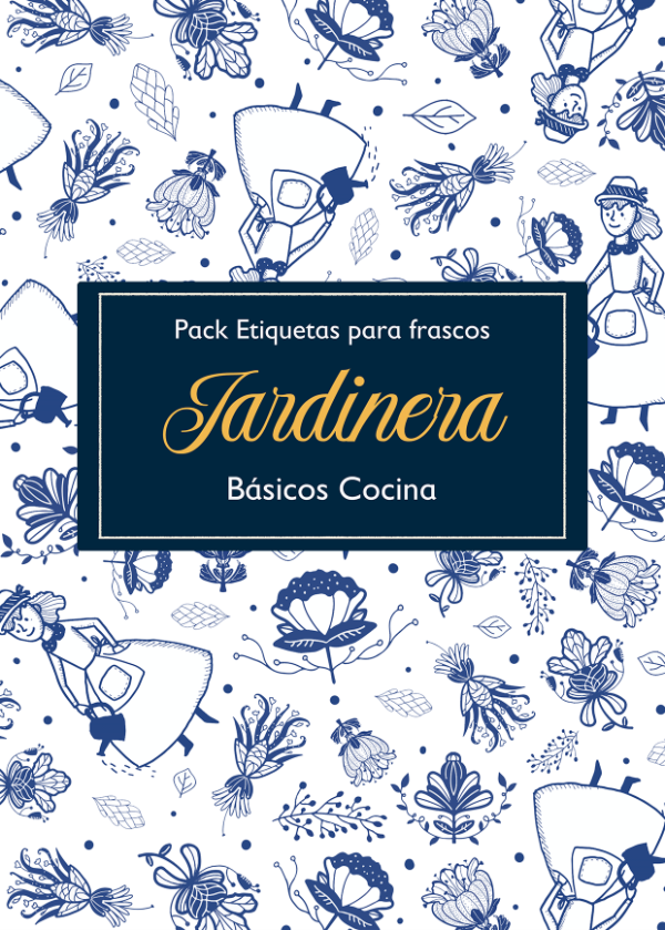 Producto - Pack Etiquetas descargables "Jardinera" básicos cocina