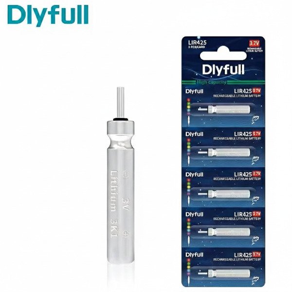 Producto - Bateria Recargable Dlyfull LIR425 3.7v Tipo Aguja para Boyas de pesca Led
