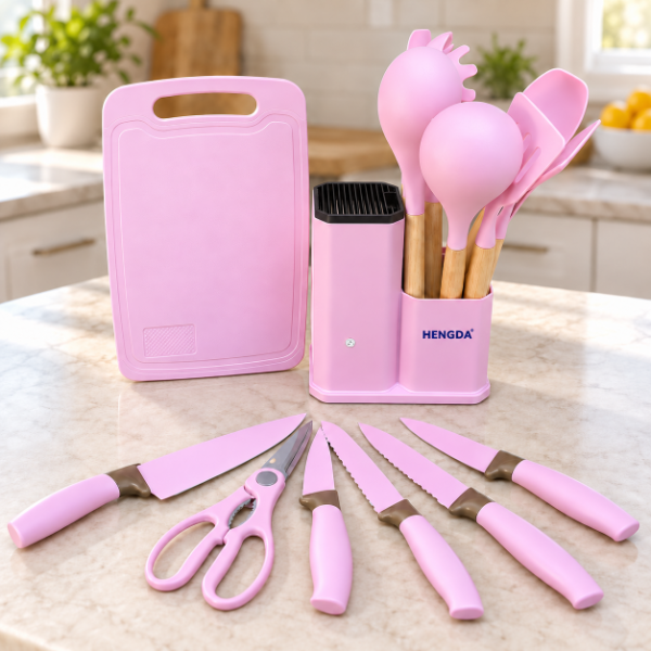 Producto - GANGA -  SET DE 19 UTENSILIOS DE COCINA CON SOPORTE 30CM - DETALLES - 0