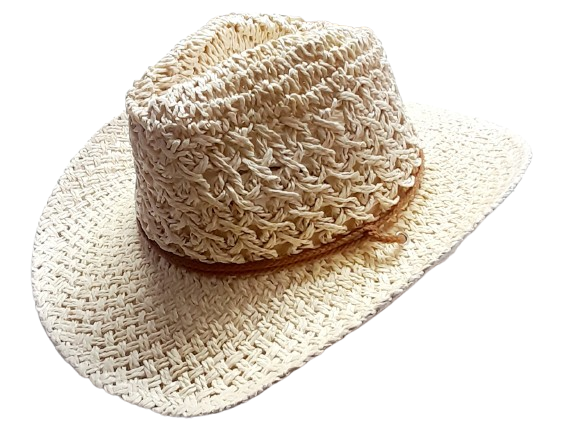 Sombrero crochet de rafia