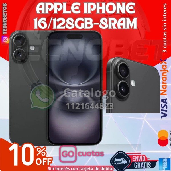 Producto - APPLE IPHONE 16/128GB-8RAM