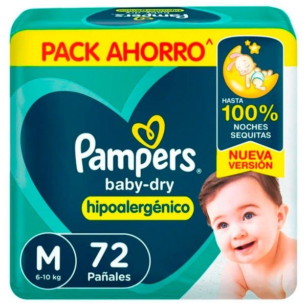 Producto - Pañales Pampers Babydry M72