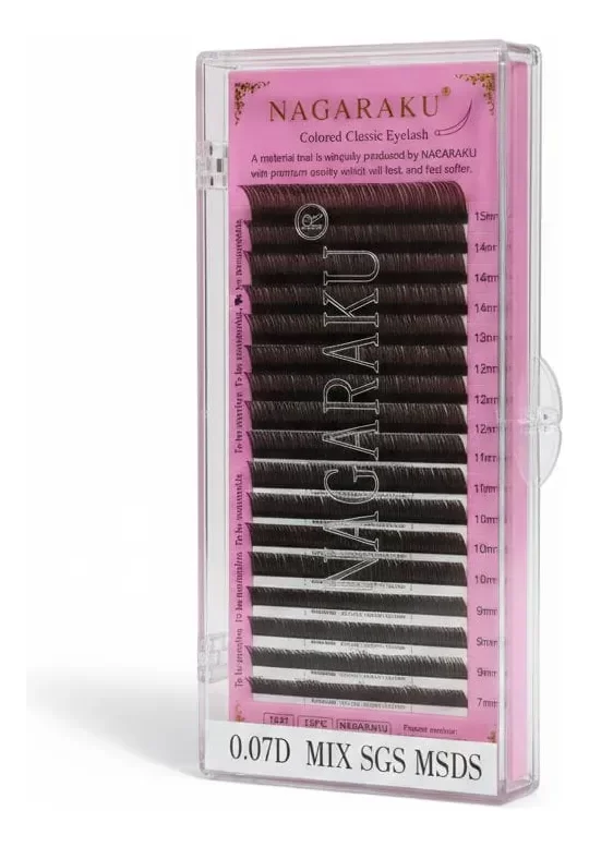 Producto - Pestañas Nagaraku 0.10D MIX CLASICAS CASTAÑO OSCURO