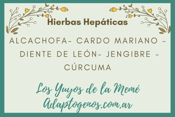 Producto - Hierbas Hepáticas, Cardo mariano, Diente de león, Alcachofa, Cúrcuma