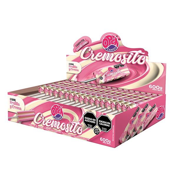 Producto - OPEN CHUPETIN CREMOSITO SABOR FRUTILLA Y CREMA 12 GRS