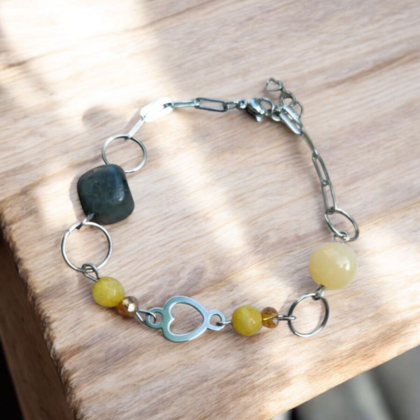 Producto - Pulsera con Labradorita y Aragonita
