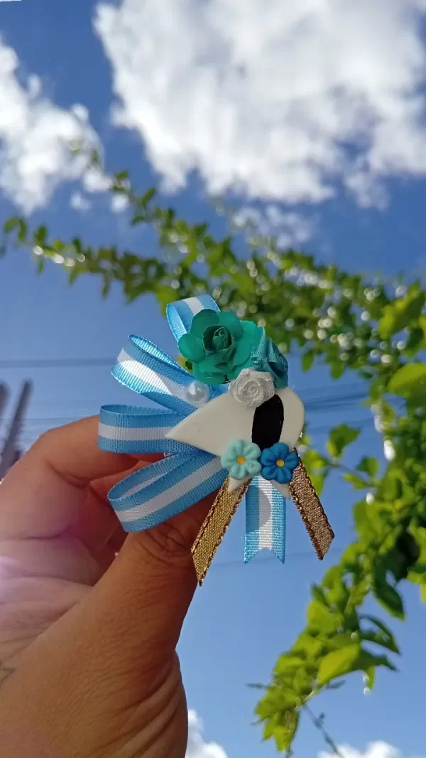Producto - Escarapela pañuelo celeste
