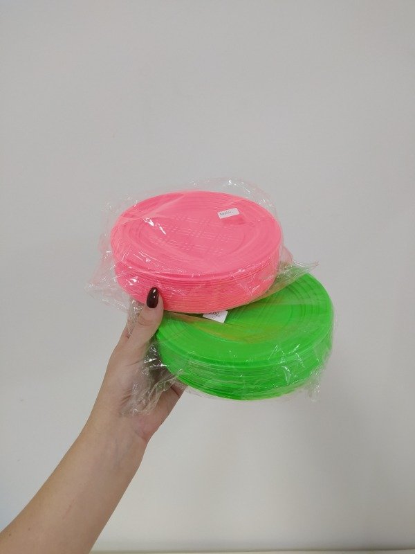 Producto - Platos de plástico x50 neon