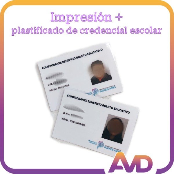 Producto - Boleto Estudiantil (impresión + plastificado)