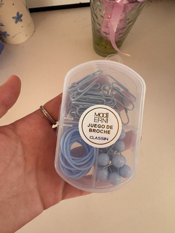 Producto - set de escritorio celeste