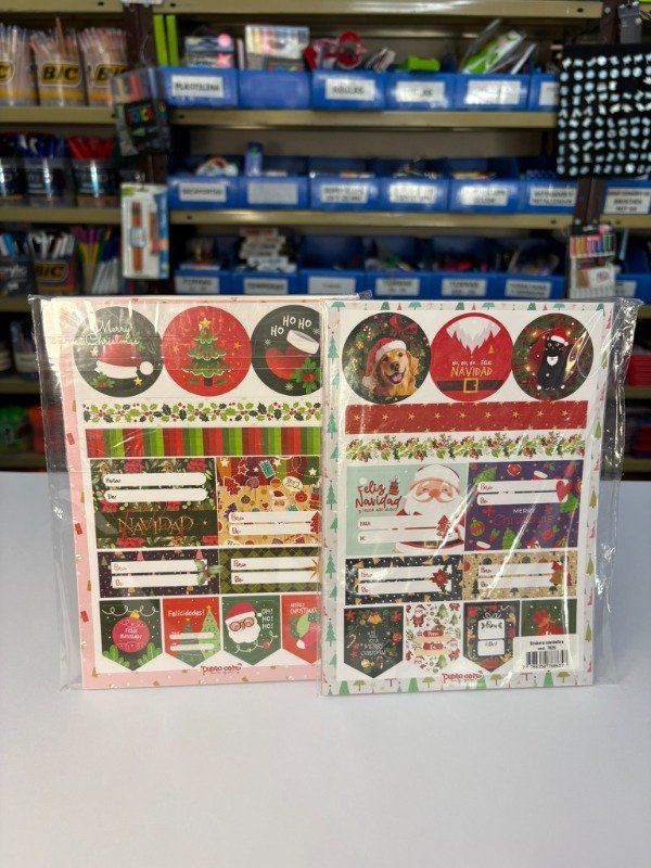 Producto - Etiquetas autoadhesivas navideñas 2 planchas
