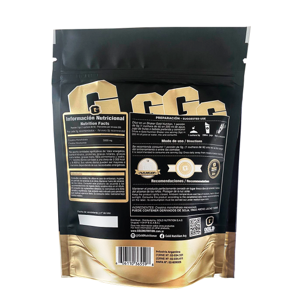 Producto - Creatina Monohidrato 300Grs Gold Nutrition - 1