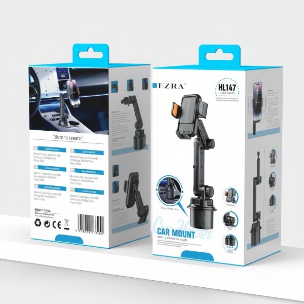 Producto - Soporte Celular Auto Portavasos Brazo Extensible Premium HL147. - 0