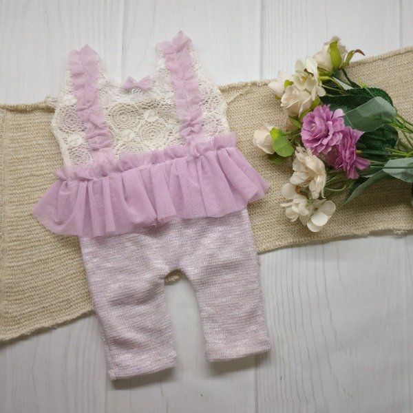 Producto - Romper Lila pálido NB