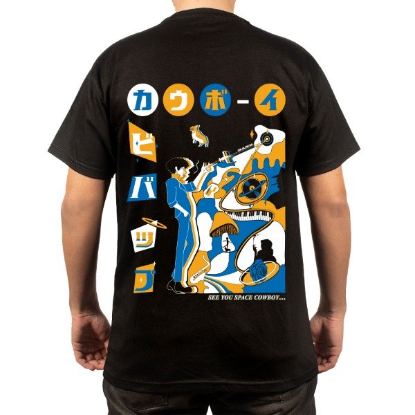 Producto - remera cowboy bebop frente y espalda