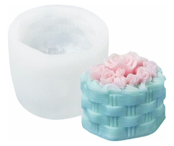 Producto - MOLDE SILICONA CANASTO CON ROSAS
