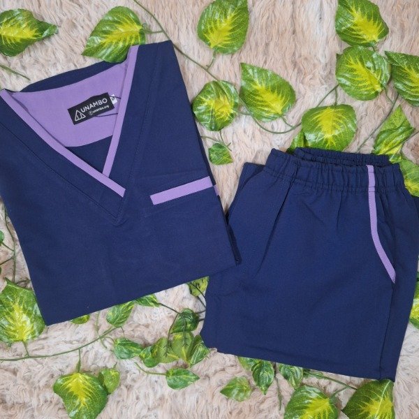 Producto - Ambo Marie Blue/Lila escote V