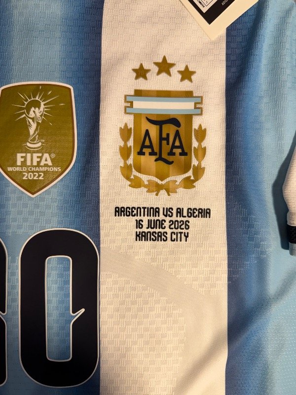 Camiseta titular Argentina vs Argelia CLIMACOOL+ Messi 10 — imagen 3