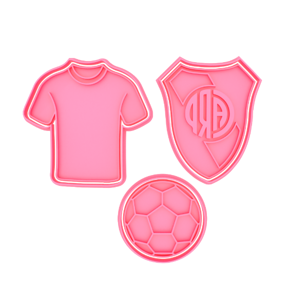 Producto - Set x3 Cortante con Stamp Futbol River