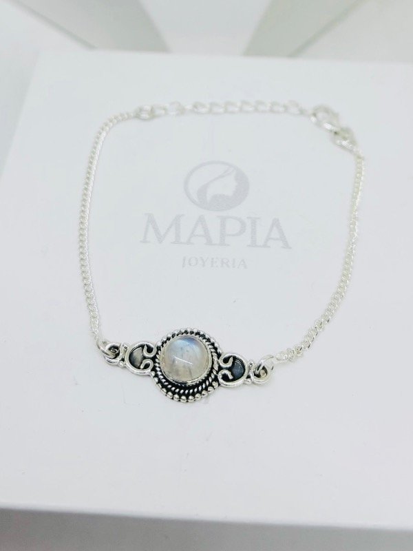 Producto - PULSERA GRACE CON PIEDRA LUNA PLATA 925