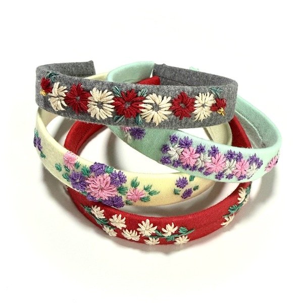 Producto - Vincha bordada margaritas