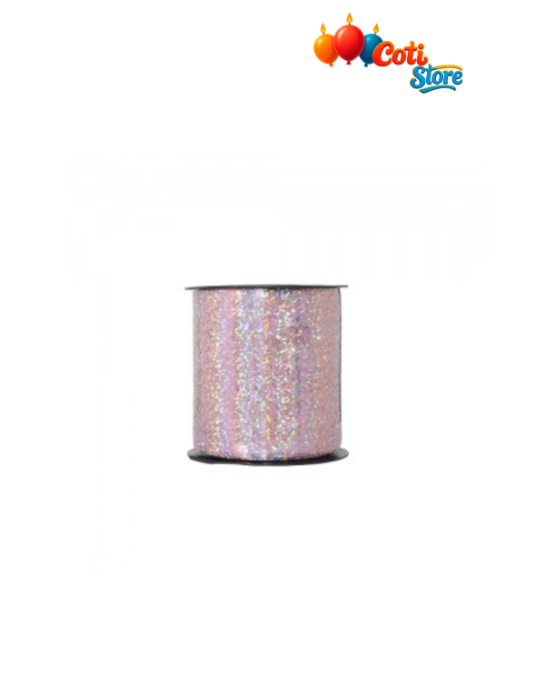 Producto - Hilo Cinta Holográfica Rosa Gold 225mts x 0.5cm