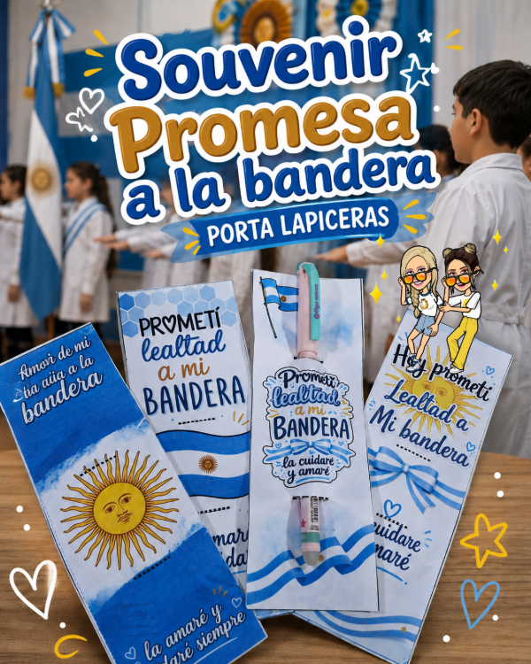 Producto - SOUVENIR PROMESA DE LEALTAD A LA BANDERA. Porta lapicera