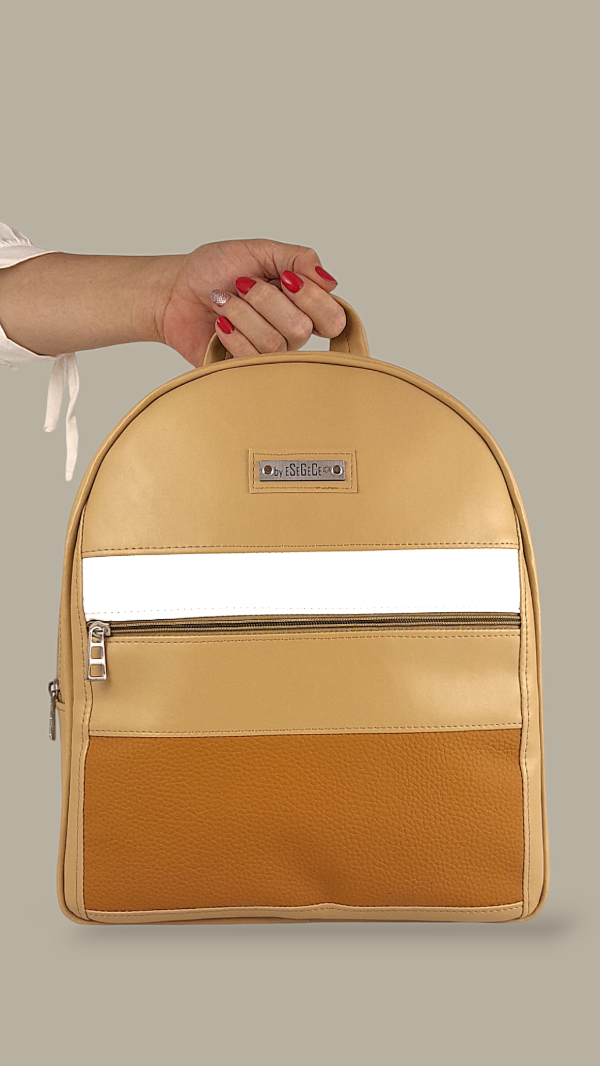 Producto - MOCHILA BERLIN STRIPES CAMEL