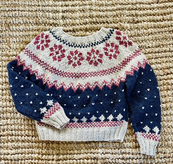 Producto - Sweater Jacard Base Azul