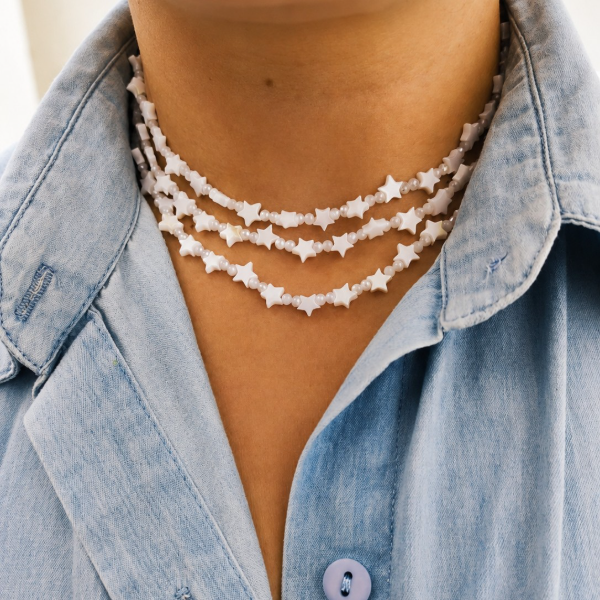 Producto - Chocker estrellas nácar (#429)