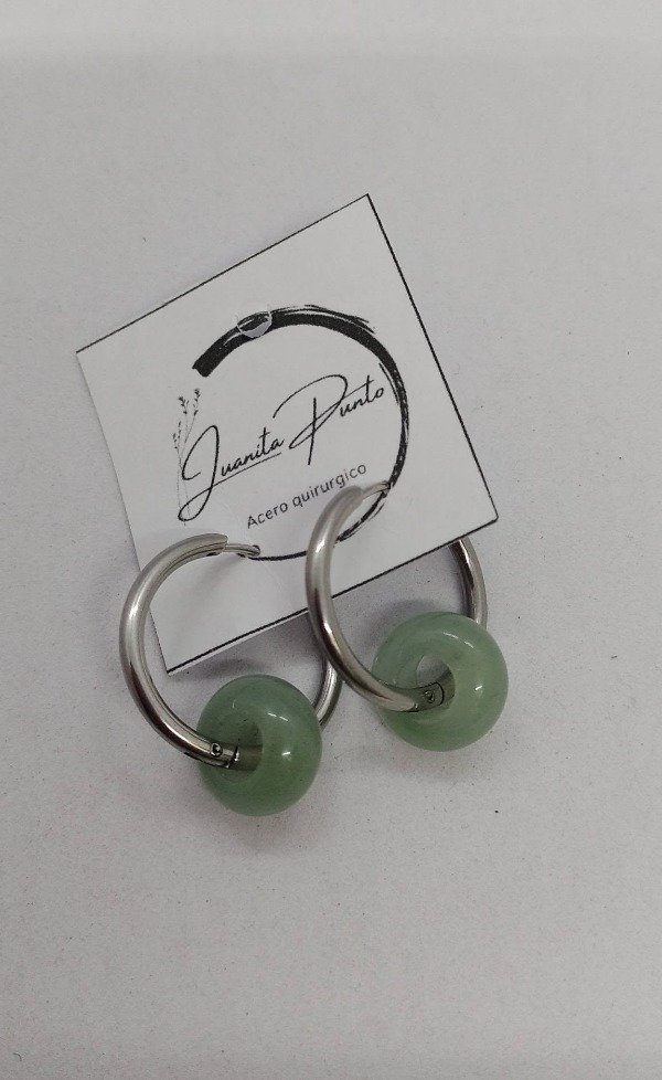 Producto - Aro  de donna cuarzo verde