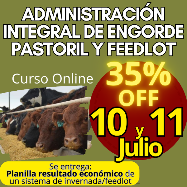 Producto - Curso Online: Administración Integral de Engorde Pastoril y Feedlot