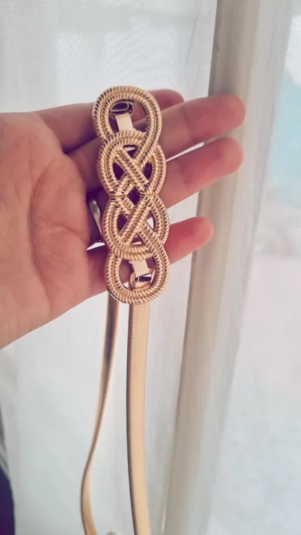 Producto - Cinto nuditos dorado elastizado