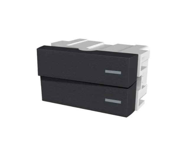 Producto - MODULO 2 PUNTOS NEGRO (1-1/2 MODULO EN 1) - JELUZ PLATINUM
