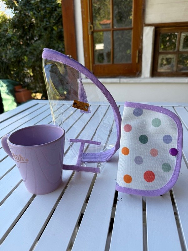 Producto - Set infusion lila lunares