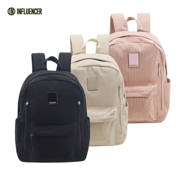 Producto - Mochila corderoy INFLUENCER - NEGRO - 0