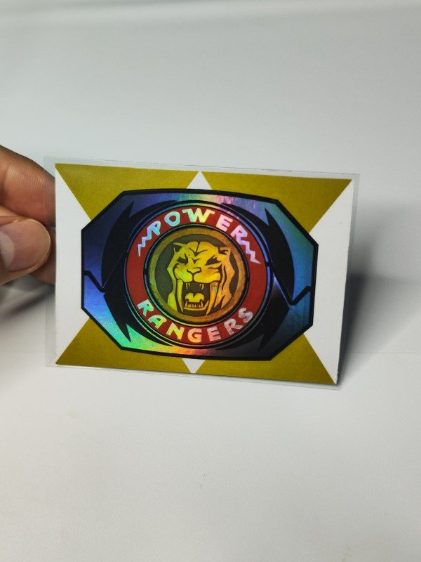 Producto - Tarjeta Coleccionable Yellow Ranger Morpher Holografico Tamaño Carta - 0